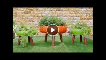 Recycle Tires into Beautiful Flower Pots for Small Garden and Balcony Garden